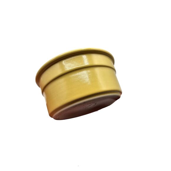 Cermer Ramekins Yellow Small Custard Soufflé Stoneware Ovenware Baking Lot of 2 - Picture 4 of 4